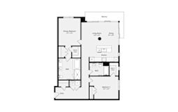 2B B Floor Plan | 1,400-1,426 Sq. Ft. at Misora Apartments, San Jose, California