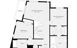 2B C Floor Plan | 1,043 Sq. Ft. at Misora Apartments, San Jose, 95128