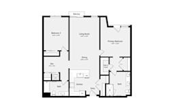 2B Den C Floor Plan | 1,318-1,329 Sq. Ft. at Misora Apartments, California