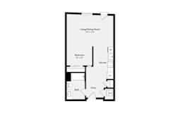 Studio Floor Plan | 562 Sq. Ft. at Misora Apartments, California