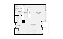 Z Loft A Floor Plan | 2,575-2,780 Sq. Ft. at Misora Apartments, California, 95128