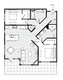 2 Bed 2 Bath Floor Plan | 1,397 Sq. Ft. at 128 on State, Kirkland, Washington