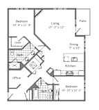 2 Bed 2 Bath Floor Plan | 1,322 Sq. Ft. at 128 on State, Washington