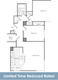 B1 2 Bed 1 Bath FloorPlan | 858 Sq. Ft. at Skye Apartments, Seattle, Washington