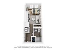 Studio 1 Bath A | 375 Sq. Ft. at The Merchant Apartments, Charleston, South Carolina