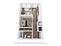 Studio 1 Bath C | 585 Sq. Ft. at The Merchant Apartments, South Carolina