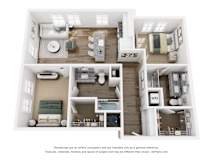 2 bed 2 bath G | 1,068 Sq. Ft. at The Merchant Apartments, Charleston, SC, 29403