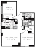 2 Bed 2 Bath Floor Plan |1,295 Sq. Ft. at Shoreham and Tides, Illinois