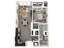 Azalea Floor Plan | 753 Sq. Ft.at the Heights at Glen Mills, Glen Mills, PA