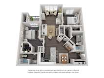 2 Bed 2 Bath Floor Plan | 1,247 Sq. Ft. at Willowest in Lindbergh, Georgia