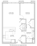 1A Floor Plan at The Willard Apartments, Owings Mills, MD 21117