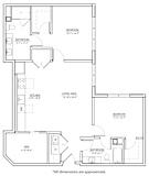 2D Floor Plan at The Willard Apartments, Owings Mills Maryland