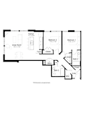 2 bed 2 bath The Carriage Floor Plan at Metro Crossing Apartments, Owings Mills, 21117