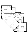 2 bed 2 bath The Coach Floor Plan at Metro Crossing Apartments, Owings Mills, MD