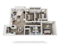 3 Bed 2 Bath Floor Plan | 1,121 Sq. Ft. at 445 Cleveland, Georgia
