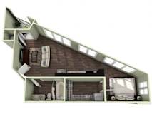 556 Square-Feet Studio 1 bathroom DUNHILL Floor Plan at LaVie Southpark, Charlotte, NC
