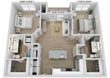 2 bed 2 bath B at Elwood Apartments, Indian Trail, 28079