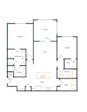 B1 Two Bedroom Two Floorplan at Folksong Apartments, Flowery Branch