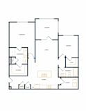 B1.1 Two Bedroom Two Floorplan at Folksong Apartments, Georgia 30542