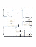 B2 Two Bedroom Two Floorplan at Folksong Apartments, Flowery Branch, GA 30542