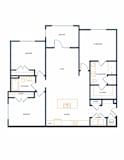 C1 Three Bedroom Two Floorplan at Folksong Apartments, Flowery Branch, Georgia