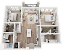 Floor Plan at Tapestry University Park Apartments Homes Sarasota, Florida