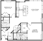2B Floor Plan at The Botanic, New Jersey