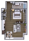 1 bedroom 1 bath T at Artline Apartments, Washington