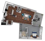 1 bed 1 bath A at Hampton Plaza Apartments, Towson, MD