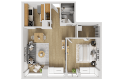 X01-1B1B Floorplan at Reflections at the Wharf, Washington, DC, 20024