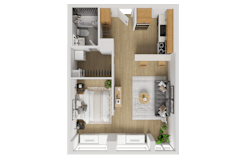X03-J Floorplan at Reflections at the Wharf, Washington, DC, District of Columbia
