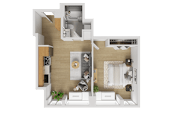 X04-1B Floorplan at Reflections at the Wharf, Washington