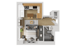 X05-S Floorplan at Reflections at the Wharf, Washington, DC, District of Columbia, 20024