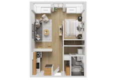 X10-J Floorplan at Reflections at the Wharf, Washington, District of Columbia