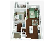 1 bed 1 bath A at West Park Apartments, San Diego, CA, 92108