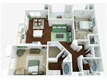 2 bed 2 bath A at West Park Apartments, San Diego, California