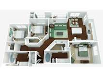3 bed 2 bath A at West Park Apartments, California, 92108