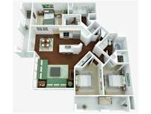 3 bed 2 bath at West Park Apartments, California