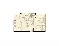 1 bed 1 bath floor plan A at Luma at El Corazon Apartments, Oceanside, CA 92056