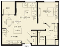A2 Floor Plan at The Hub, San Diego, CA