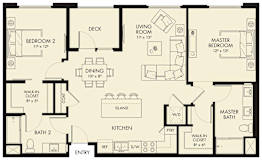 B1 Floor Plan at The Hub, San Diego, California