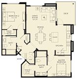 B2 Floor Plan at The Hub, San Diego, 92131