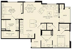 B4 Floor Plan at The Hub, San Diego, CA, 92131