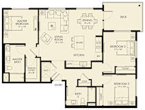 C1 Floor Plan at The Hub, San Diego, California