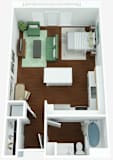 Studio 1 bath C at West Park Apartments, San Diego, CA, 92108