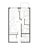 A101 Floor Plan at Twenty Fair Apartments, Connecticut