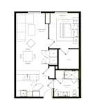 A5 Floor Plan at Twenty Fair Apartments, New Haven, CT, 06511