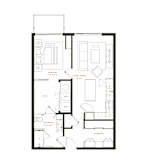 A6 Floor Plan at Twenty Fair Apartments, New Haven, CT