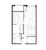 A91 Floor Plan at Twenty Fair Apartments, New Haven