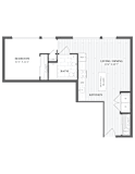 A3 Floor Plan at The Audubon New Haven, New Haven, 06511